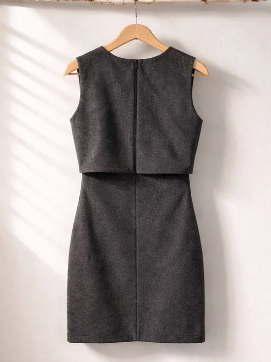 kate spade Charcoal Gray Sleeveless Sheath Dress - Picture 2 of 7